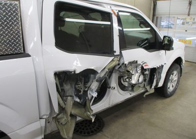 Ford F-150 Collision Repair | Before, close up of damage