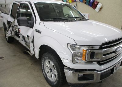 Ford F-150 Collision Repair | Before, damage from front angle